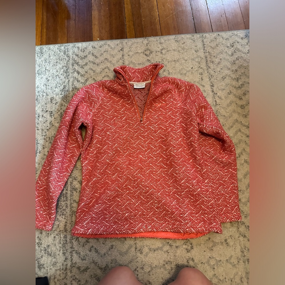 Craig Hopper Pink and white recycled material quarter zip